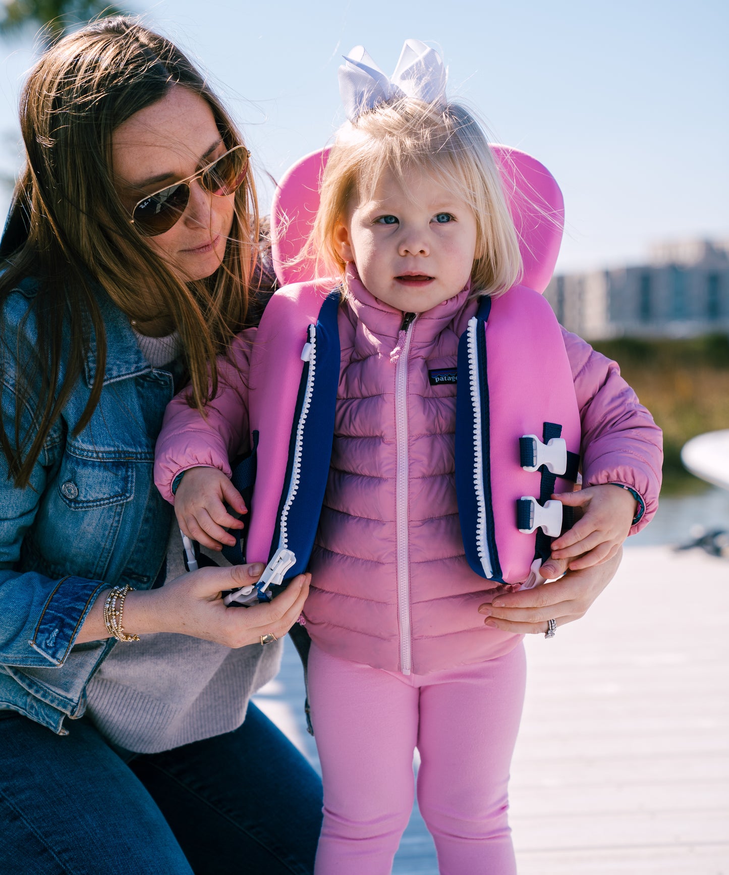 kids life jacket pink